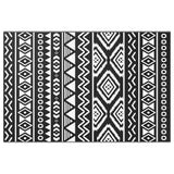 Vidaxl à l'extérieur du tapis Arakil 120x180 cm Black en polypropène