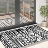 Vidaxl à l'extérieur du tapis Arakil 120x180 cm Black en polypropène