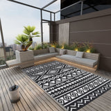 Vidaxl extérieur tapis arakil 140x200 cm en polypropène noir