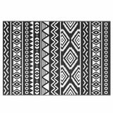 Vidaxl à l'extérieur du tapis Arakil 160x230 cm Black en polypropène