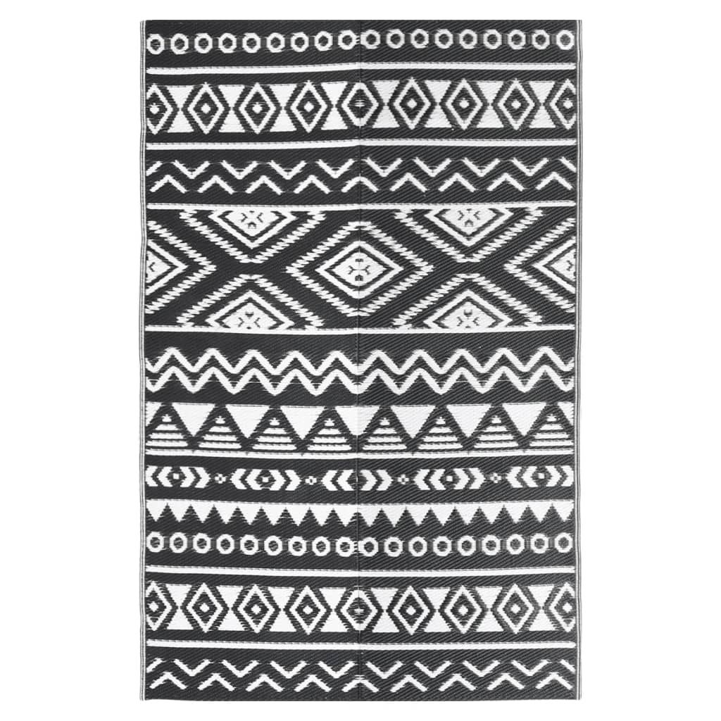 Vidaxl à l'extérieur du tapis Arakil 190x290 cm en polypropène noir