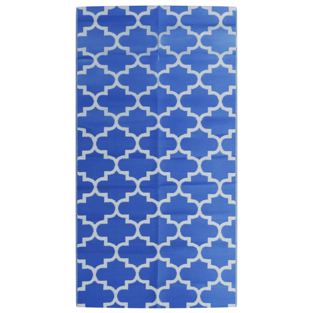 Vidaxl extérieur tapis Arakil 80x150 cm Bleu en polypropène