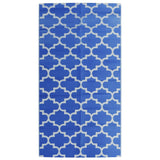 Vidaxl extérieur tapis Arakil 80x150 cm Bleu en polypropène
