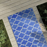 Vidaxl extérieur tapis Arakil 80x150 cm Bleu en polypropène