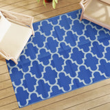 Vidaxl à l'extérieur du tapis Arakil 140x200 cm Bleu en polypropène