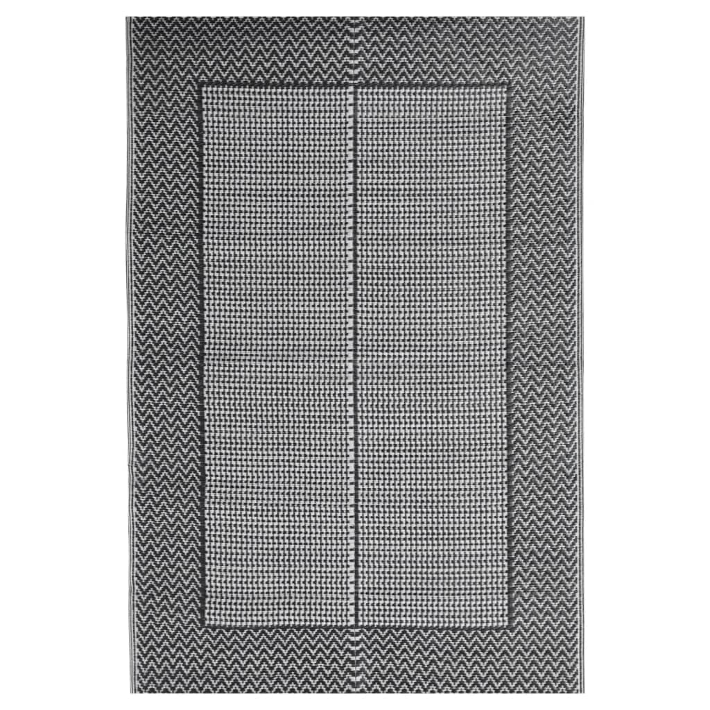 Vidaxl extérieur tapis arakil 140x200 cm en polypropène noir
