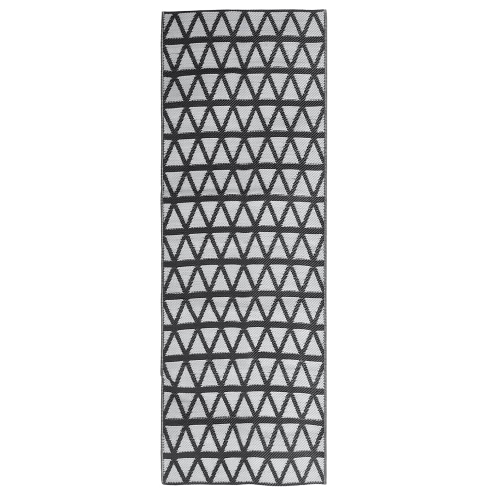 Vidaxl Outside Rug 80x250 cm Polypropene Black