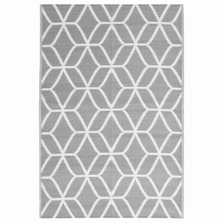Vidaxl à l'extérieur du tapis Arakil 140x200 cm Gray en polypropène