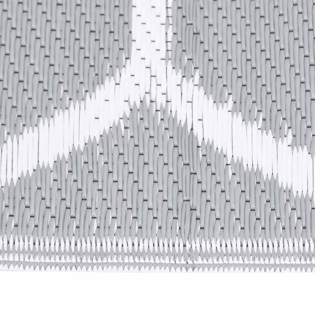 Vidaxl à l'extérieur du tapis Arakil 140x200 cm Gray en polypropène