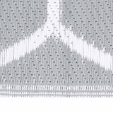 Vidaxl à l'extérieur du tapis Arakil 140x200 cm Gray en polypropène