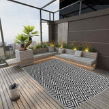 Vidaxl extérieur tapis arakil 140x200 cm en polypropène noir