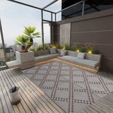 Vidaxl à l'extérieur du tapis Arakil 140x200 cm en polypropène brun