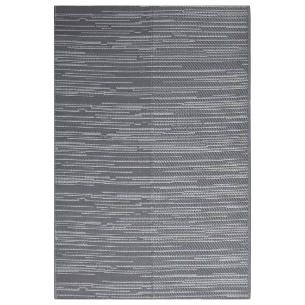 Vidaxl outside rug Arakil 140x200 cm Polypropene anthracite -colored