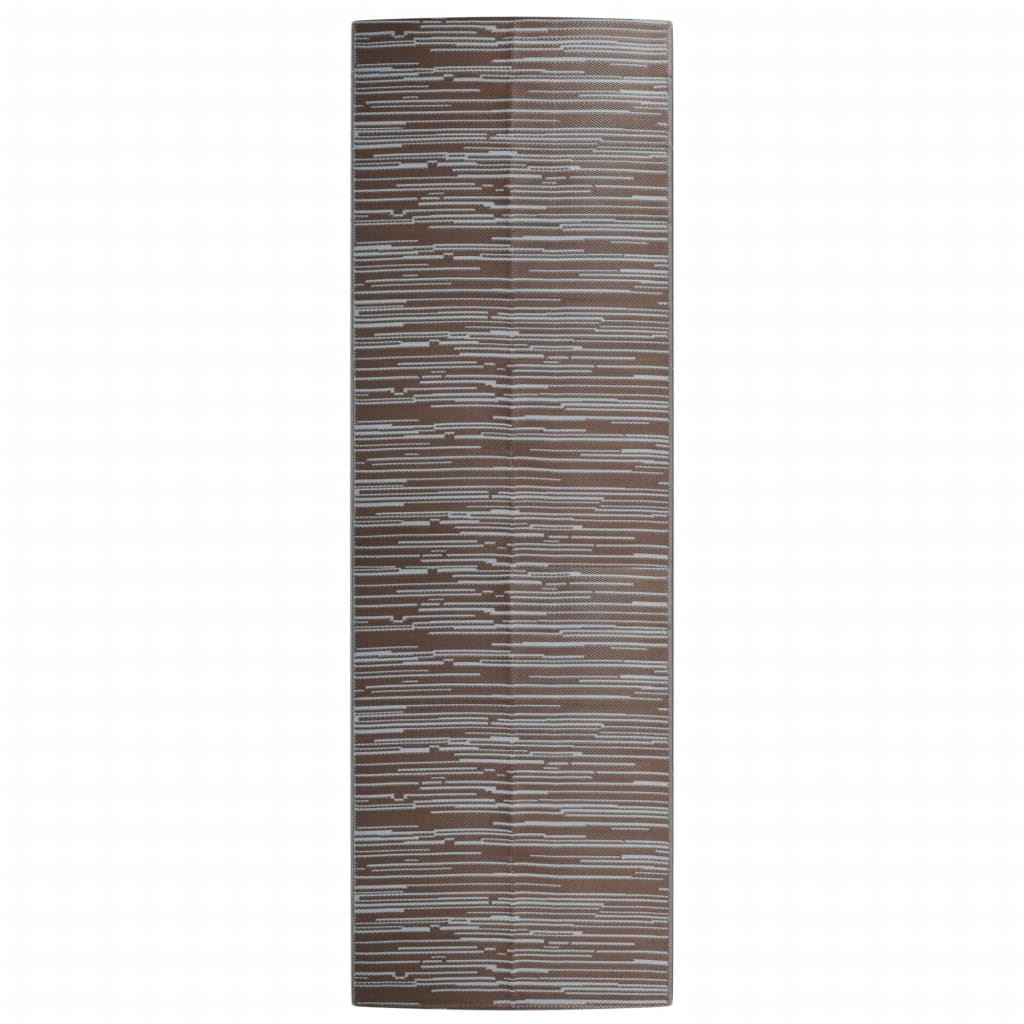 Vidaxl à l'extérieur du tapis Arakil 80x250 cm en polypropène brun