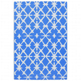 Vidaxl à l'extérieur du tapis Arakil 140x200 cm en polypropène bleu et blanc