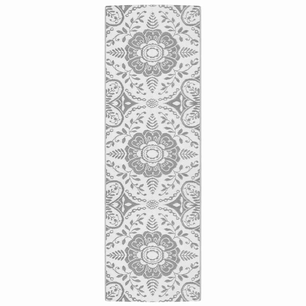 Vidaxl à l'extérieur tapis Arakil 80x250 cm Gris clair en polypropène
