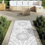 Vidaxl à l'extérieur tapis Arakil 80x250 cm Gris clair en polypropène