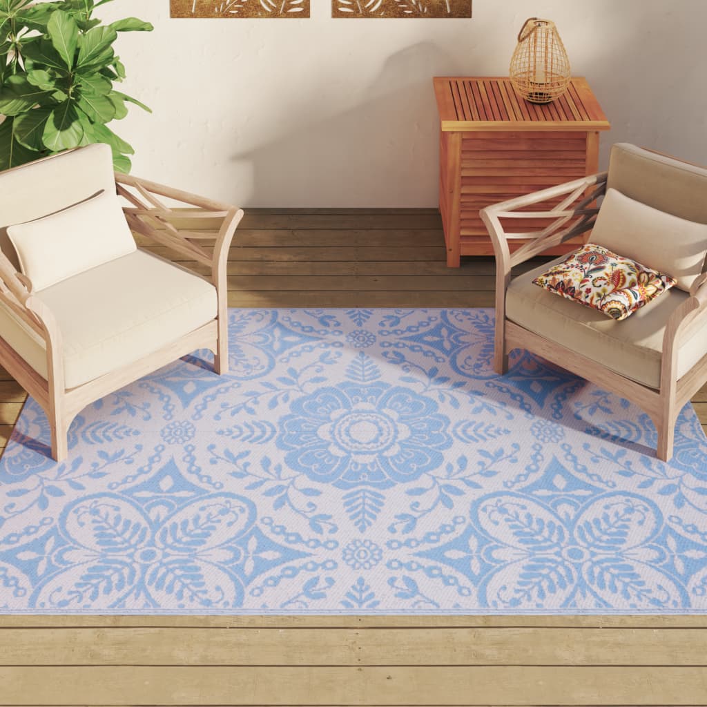 VidaXL outside rug Arakil 140x200 cm Polypropen baby blue