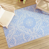Vidaxl à l'extérieur du tapis Arakil 140x200 cm Bébé polypropen bleu
