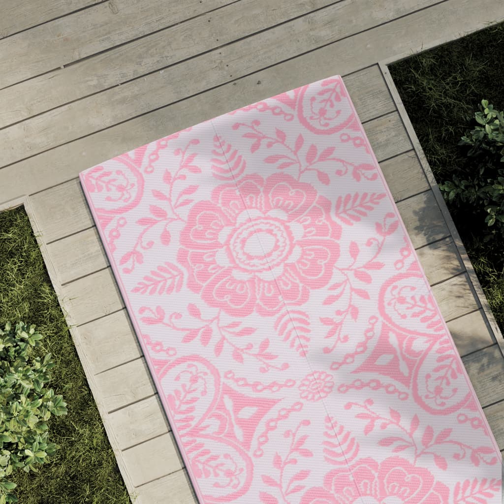 Vidaxl Extérieur Rug 80x250 cm Polypropène rose