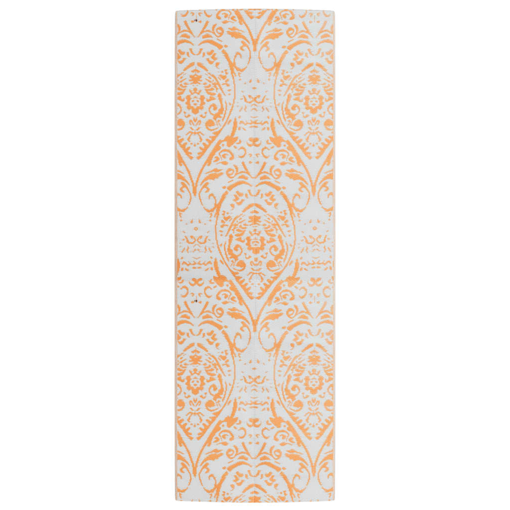 Vidaxl extérieur tapis Arakil 80x250 cm pp orange et blanc