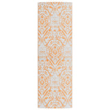 Vidaxl extérieur tapis Arakil 80x250 cm pp orange et blanc