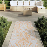 Vidaxl extérieur tapis Arakil 80x250 cm pp orange et blanc