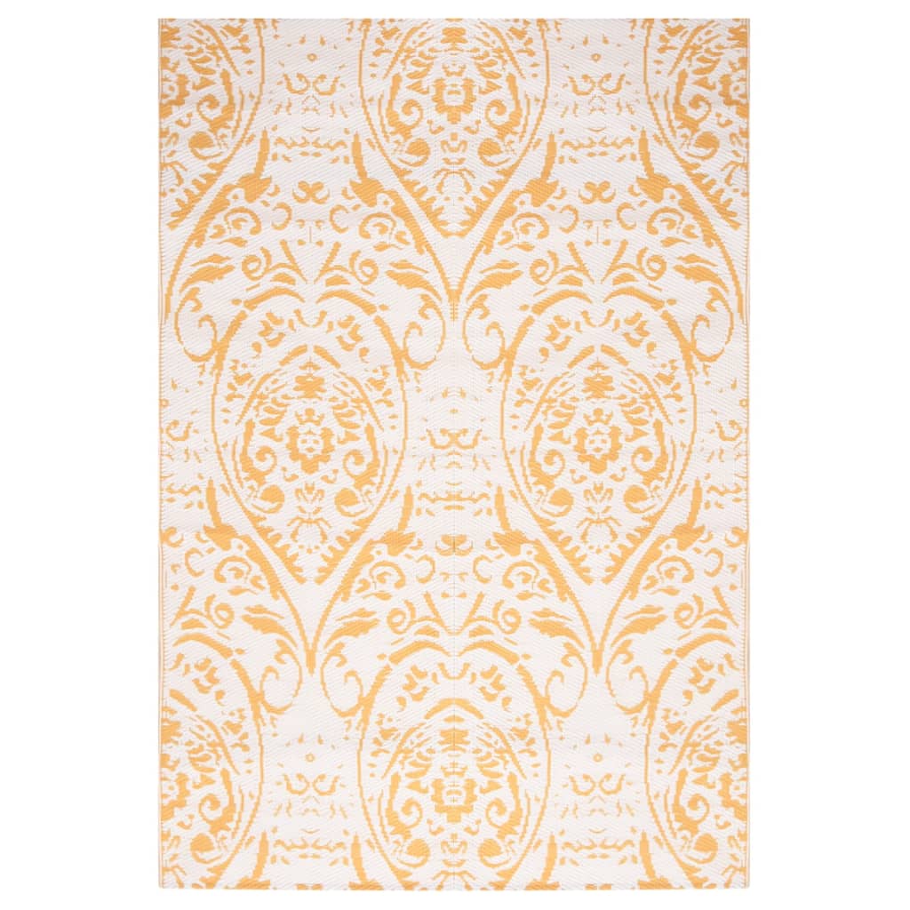 Vidaxl extérieur tapis Arakil 140x200 cm Polypropène jaune