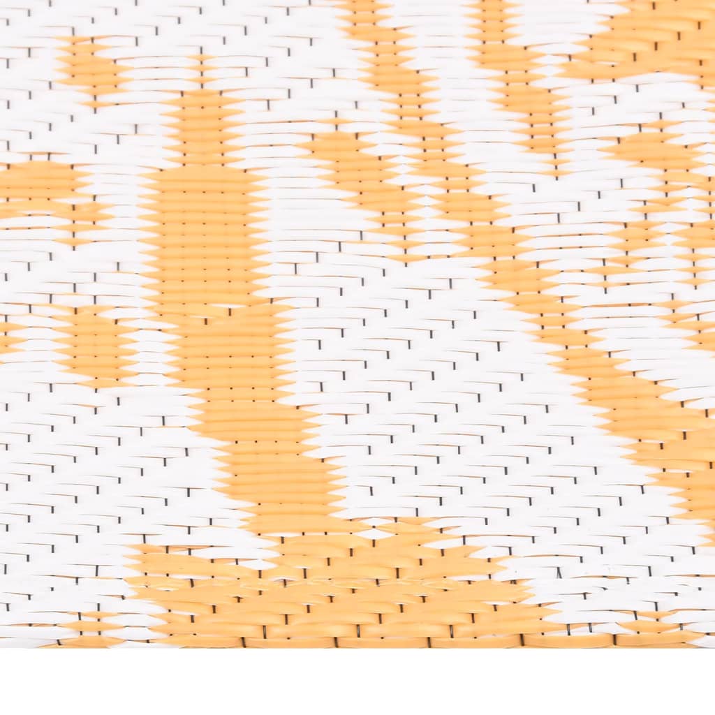 Vidaxl extérieur tapis Arakil 140x200 cm Polypropène jaune