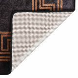 Vidaxl tapis lavable anti-glip 80x150 cm noir et or de couleur