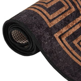 Vidaxl rug washable anti-slip 80x150 cm black and gold colored