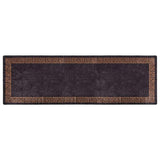 Vidaxl tapis lavable anti-glip 80x300 cm noir et or de couleur