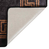 Vidaxl tapis lavable anti-glip 80x300 cm noir et or de couleur