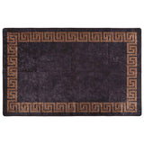 Vidaxl tapis lavable antidérapant 160x230 cm noir et or de couleur