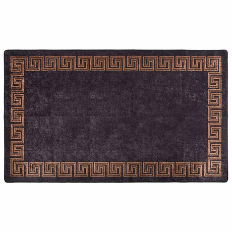Vidaxl tapis lavable antidérapant 190x300 cm noir et or de couleur