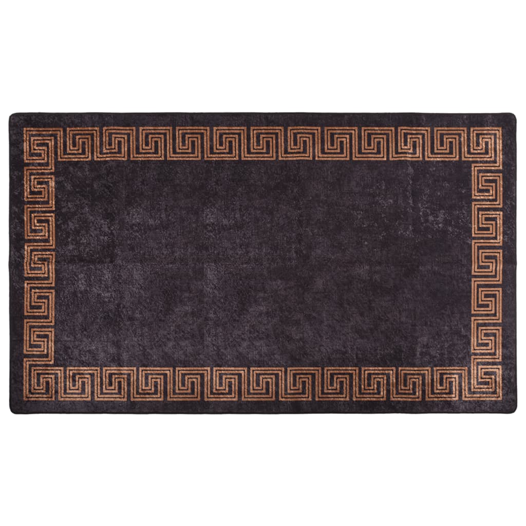 Vidaxl rug washable anti-slip 190x300 cm black and gold colored