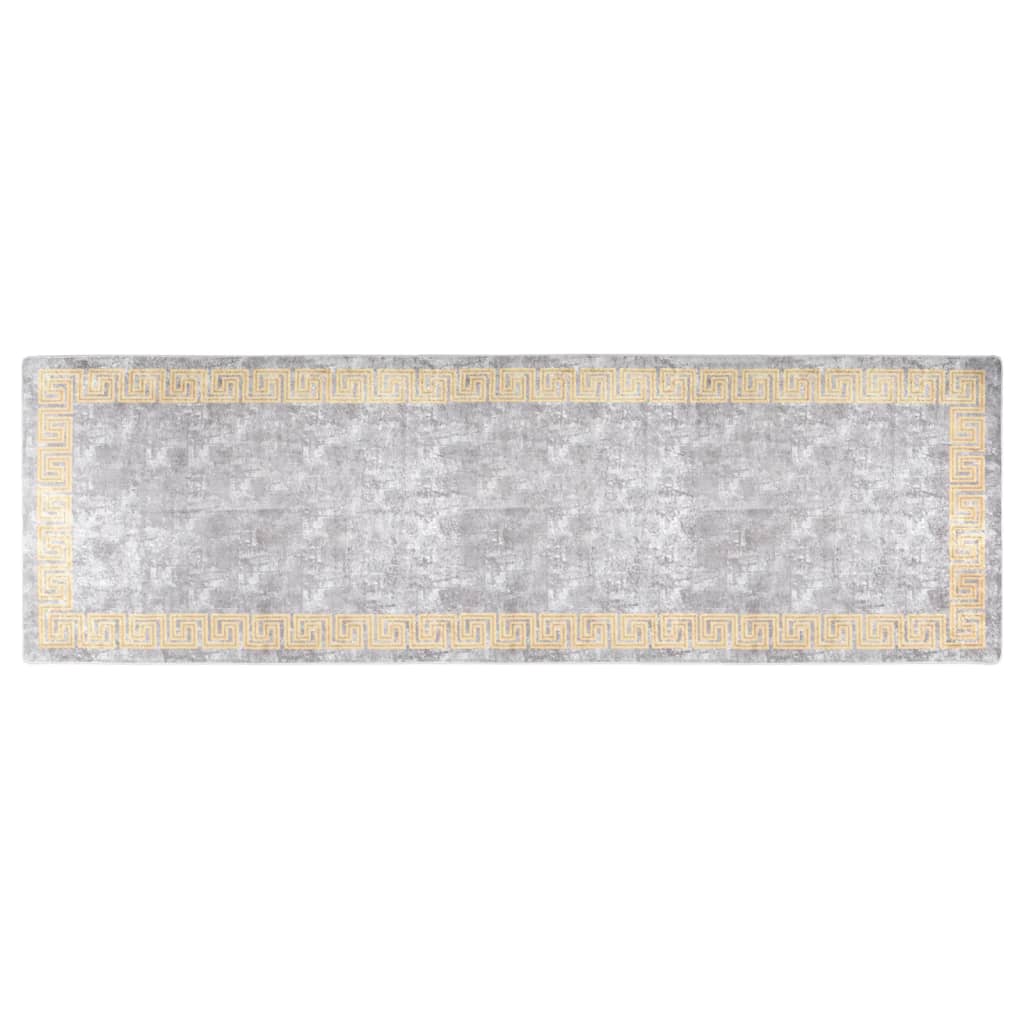 Vidaxl rug washable anti-slip 80x300 cm gray