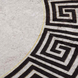 Tapis vidaxl Anti-slip lavable Ø120 cm beige léger
