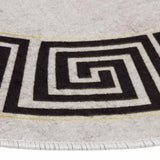 Tapis vidaxl Anti-slip lavable Ø120 cm beige léger