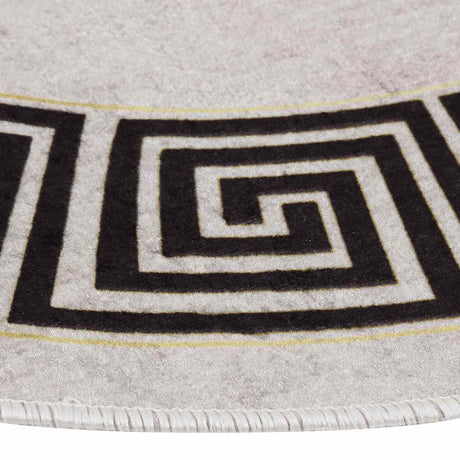 Tapis vidaxl Anti-slip lavable Ø120 cm beige léger