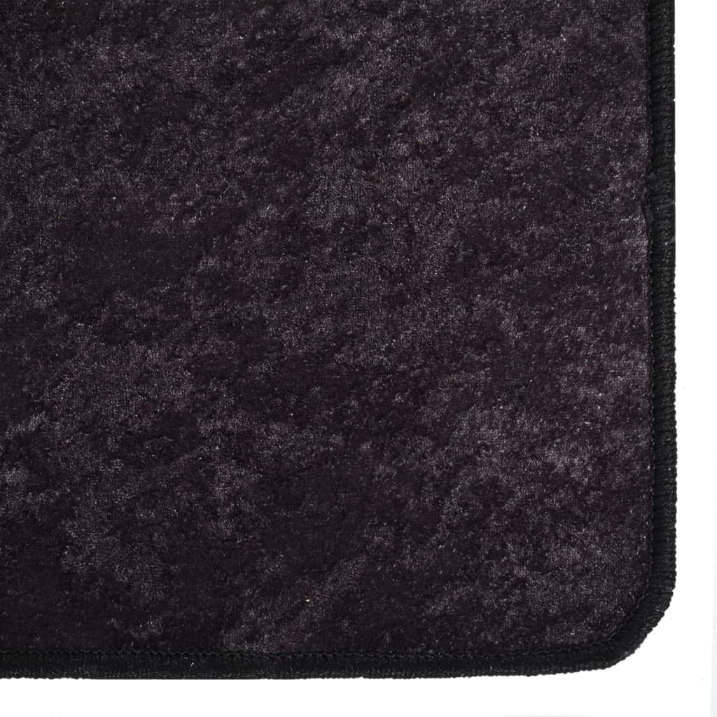 Vidaxl rug washable anti-slip 80x150 cm anthracite-colored