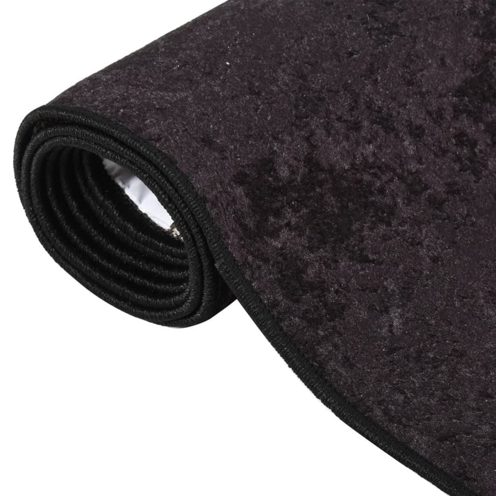 Vidaxl Rug Washable Anti-Slip 80x300 cm Anthracite-Colored