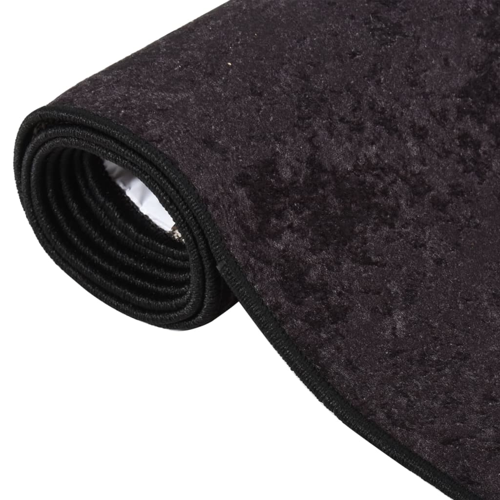 Vidaxl Rug Washable Anti-Slip 160x230 cm Anthracite-Colored