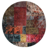 Vidaxl rug washable anti-slip patchwork Ø120 cm multi-colored