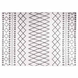 Tapis vidaxl Anti-slip lavable 120x180 cm noir et blanc
