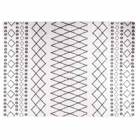 Tapis vidaxl Anti-slip lavable 120x180 cm noir et blanc