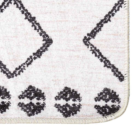 Tapis vidaxl Anti-slip lavable 120x180 cm noir et blanc
