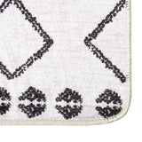 Tapis vidaxl Anti-slip lavable 190x300 cm noir et blanc