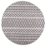 Vidaxl rug washable anti-slip Ø120 cm black and white