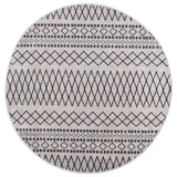 Tapis vidaxl lavable antidérapant Ø120 cm noir et blanc